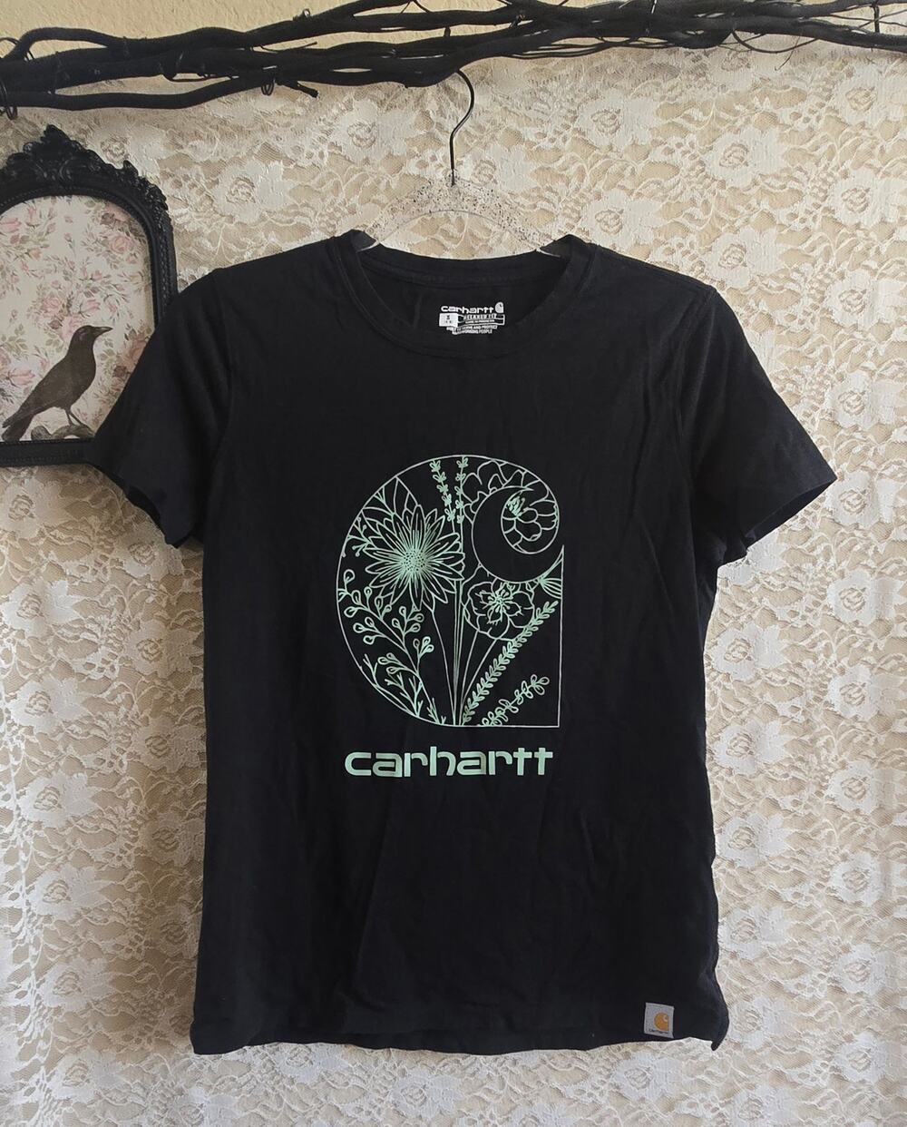 Carhartt Women's Relaxed Fit Lightweight Floral C Graphic Short-Sleeve T-Shirt